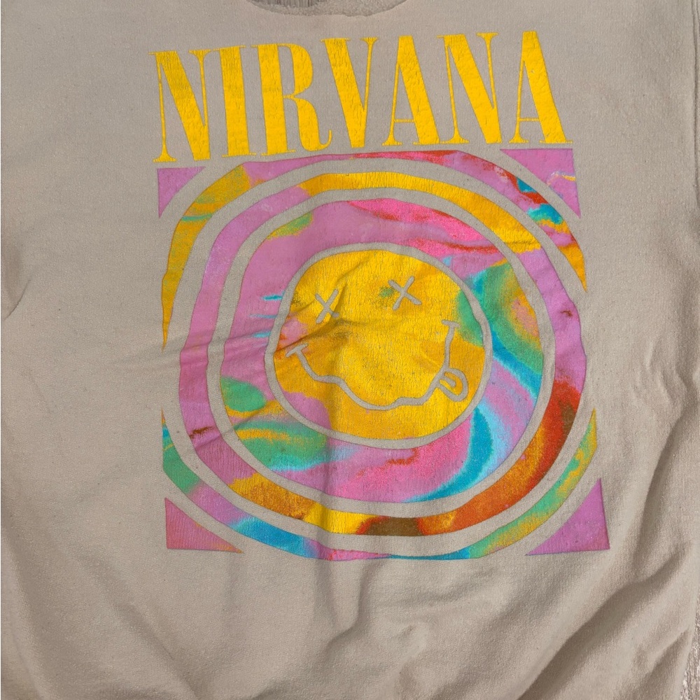 Nirvana Sweatshirt (cut shoulder)